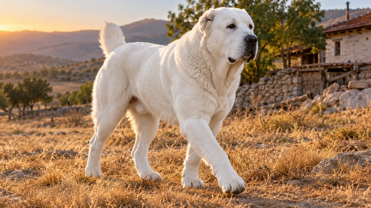 Alabay köpek — beyaz (Türkmen gözdesi) renk