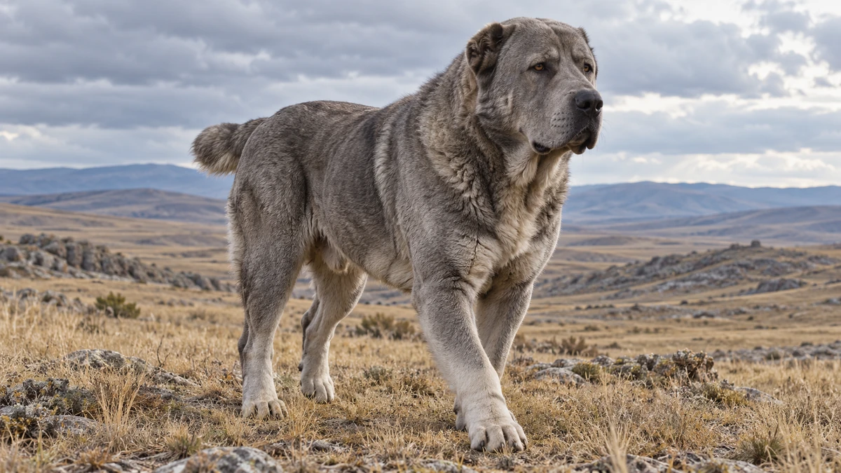 Alabay köpek — gri renk