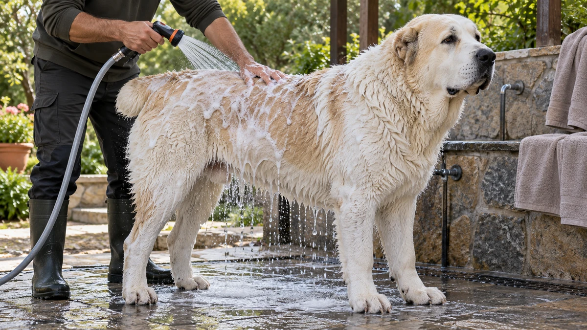 Alabay köpek — banyo ve temizlik