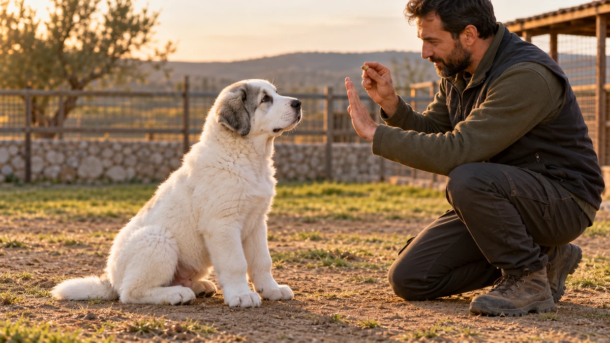 Alabay yavru köpek — komut ve eğitim